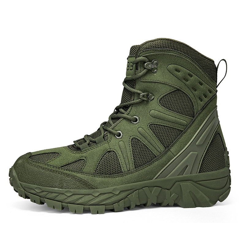 2025 nuevas botas tácticas para hombres gran tamaño transpirable antideslizante al aire libre camping jungle desert sneakers de montaña