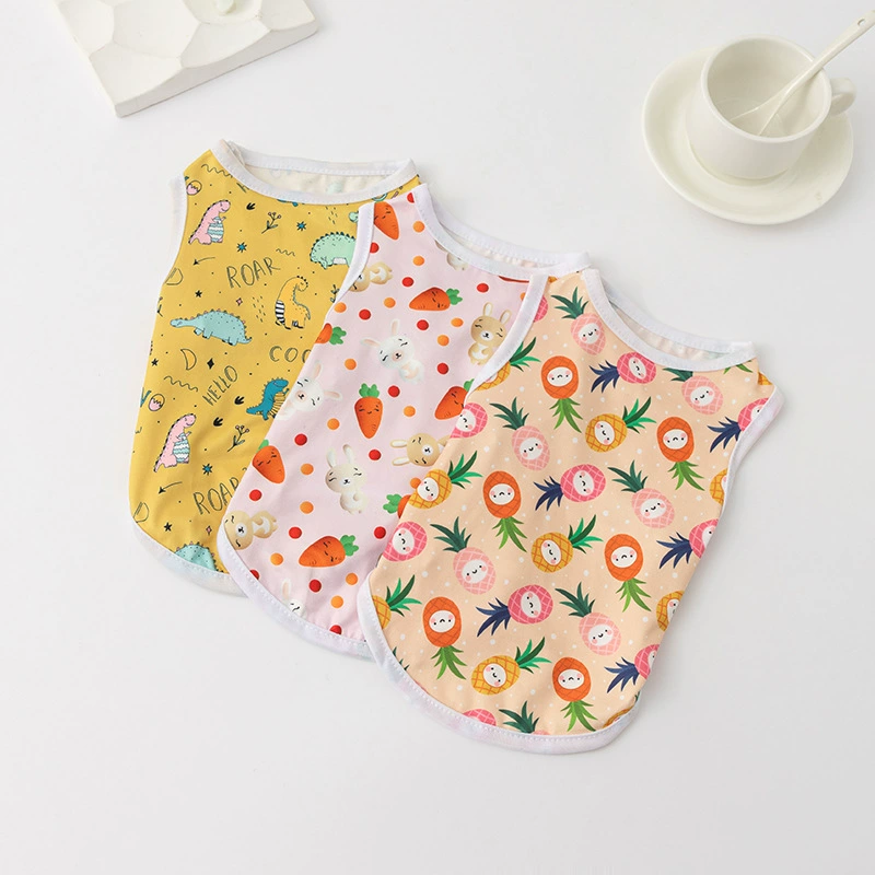 Источник Фабрика Pet Жилет Собака Печатный Мультфильм Милый Жилет Одежда для щенков Одежда для домашних животных Собака Жилет