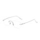 Cut-edge Rimless Glasses Pure Ultra-light Myopia Glasses Men's Small Face Fashion Blue-proof Flat Glasses Women's Equipped with Dches