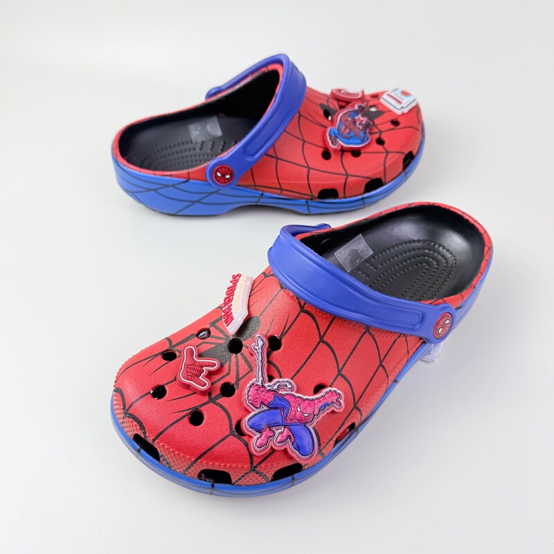 2026 Spring/Summer New Spider-Man Second Generation Adult Clog Shoes Outdoor Non-Slip Casual Sandals Wholesale