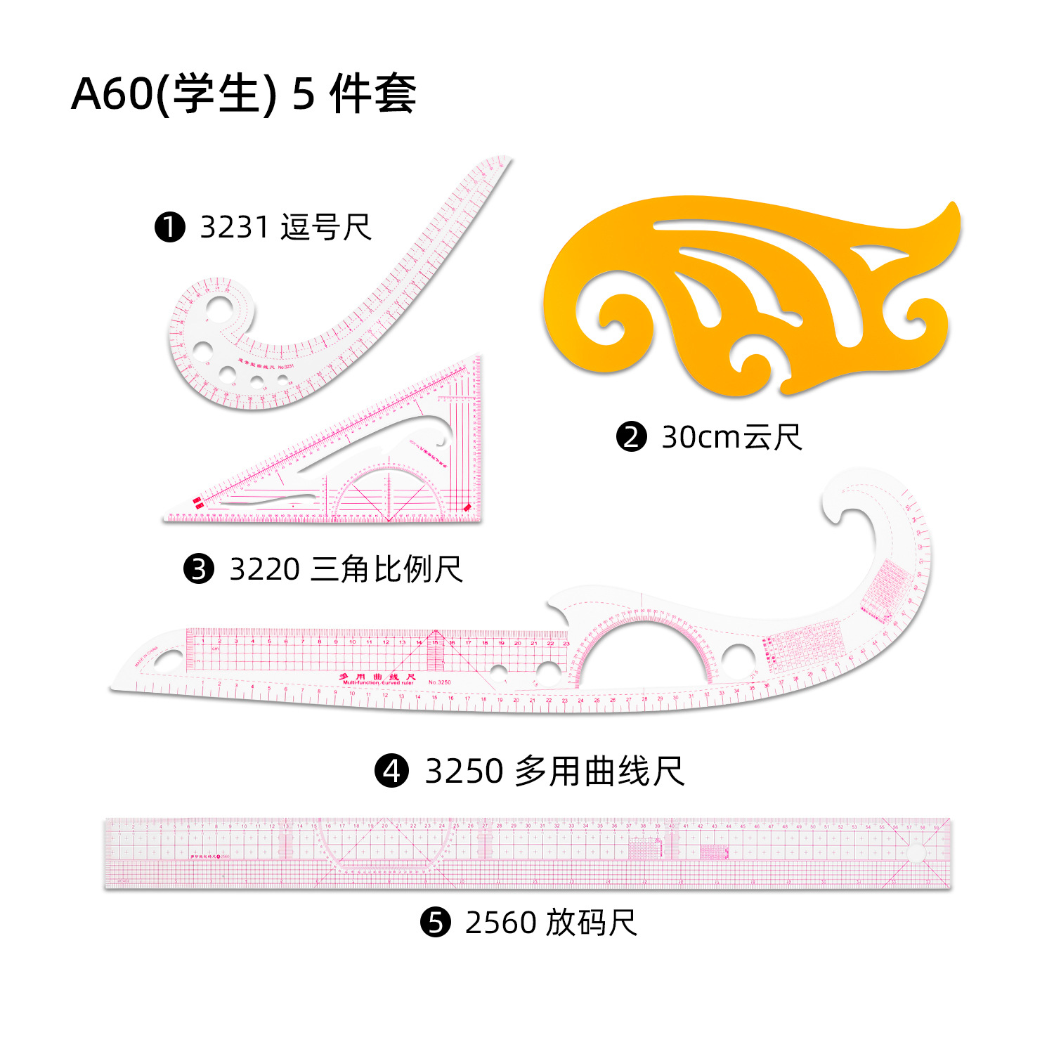 Regla de patronaje para costura, placa proporcional de impresión, herramienta multifuncional para corte curvo y confección de ropa