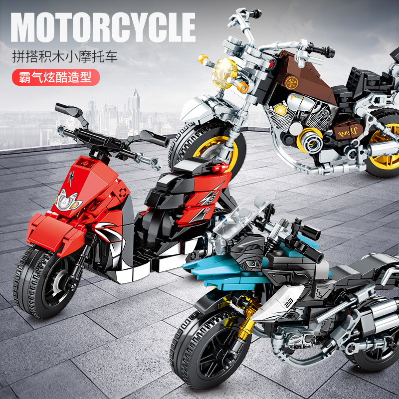 Senbao Building Blocks Technology Ducati Motorcycle Model Compatible with Lego Boys Puzzle Assembled Building Blocks Children's Toys