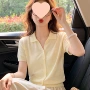 短袖绝美翻领薄款开衫