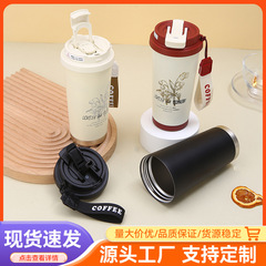 新しいスズラン陶磁器内胆コーヒーカップ316ステンレス真空保温カップビジネスギフトカップ