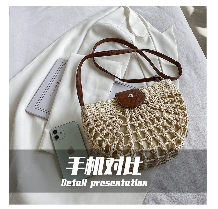 Fashion Straw Woven Shoulder Messenger Bag Wholesale display picture 14
