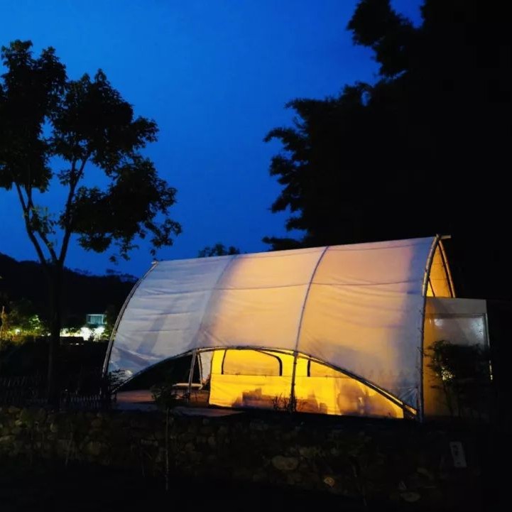 Forma creativa carpa en forma de carpa Concha Caterpillar espacio calabaza velero B & B Hotel personalización