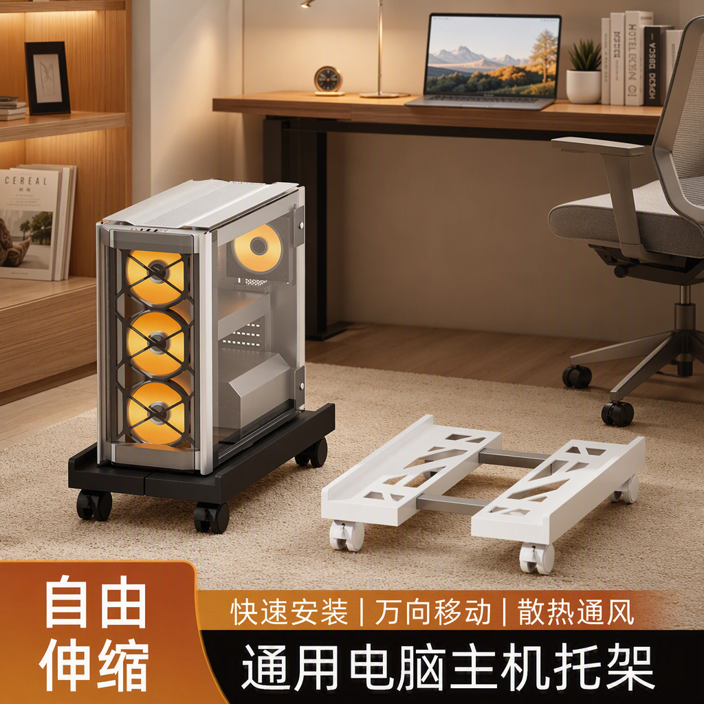 Computer host bracket mobile heat sink home office chassis with…