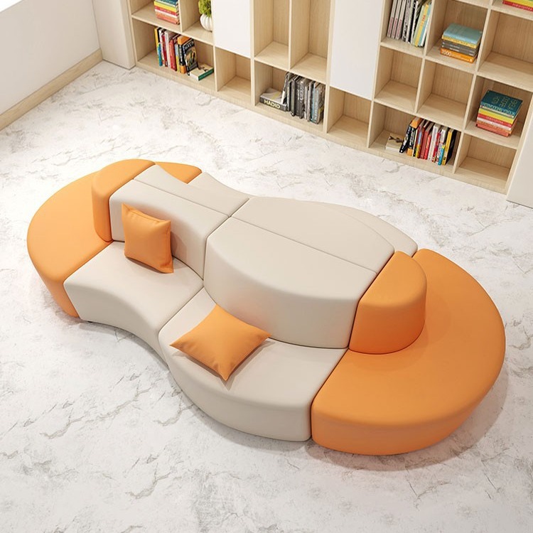工作室鞋店休息区办公室接待会客圆弧形个性服装商店创意组合沙发