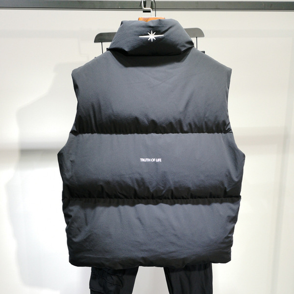 Winter solid color vest with down