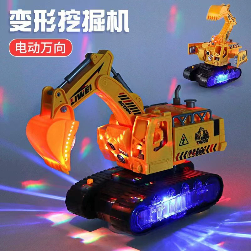 Electric excavator for boys, universal realistic toy car, Birthday gift