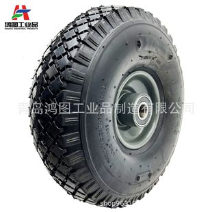 Factory Customized 10-Inch 3.00-4 Rubber Inflatable Wheel Inner and Outer Tire Warehouse Wheel 260X85 Rubber Inflatable Wheel