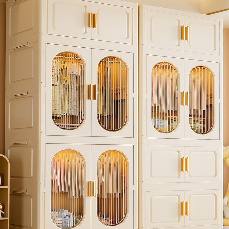 Hanging Wardrobe Household Storage Cabinet Simple Wardrobe Installation-Free Storage Cabinet Kidsren's Wardrobe Foldableable Wardrobe Storage R&