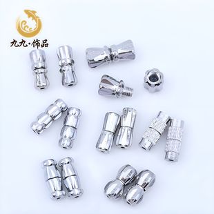 DIY Hand String Head Buckle Accessories Necklace Connection Turnbuckle Turnbuckle Peanut Buckle Pearl Buckle Color Preservation Electroplating