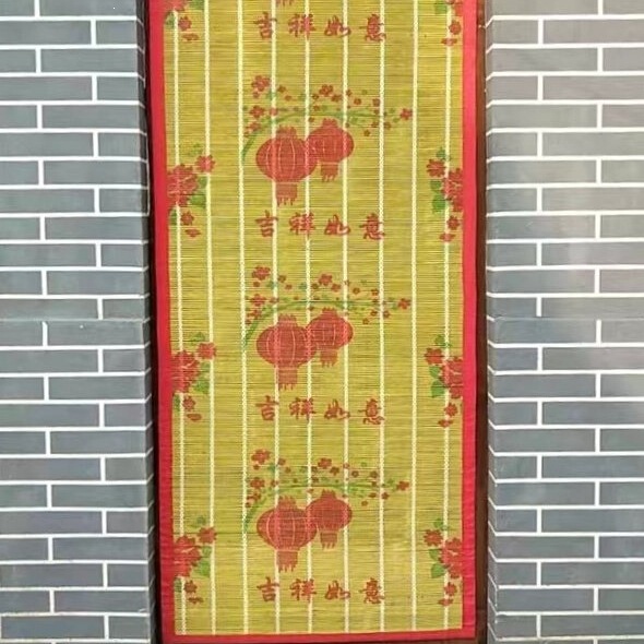 Bamboo Curtains for Kitchen and Living Room, Summer Sun Protection, Mosquito-Proof, Breathable, Single-Door Hanging Curtains for Home Use