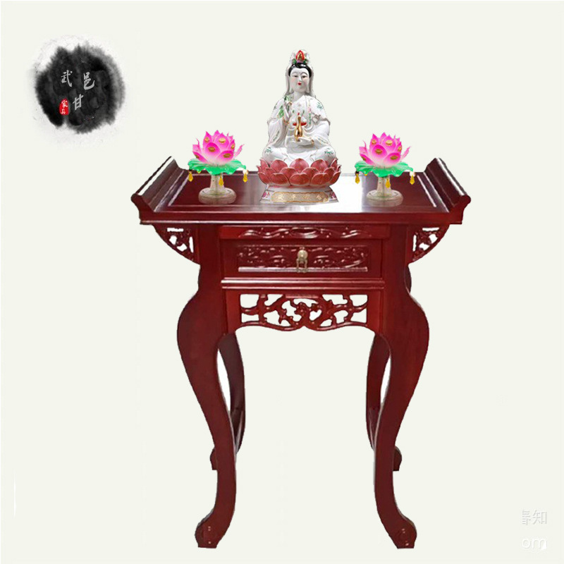 Living Room Altar Table, Incense Table, Strip Table, Altar Table, Wealth-Attracting Chinese-Style Shrine Table, Solid Wood Altar Table, Dedicated for Buddhist Halls