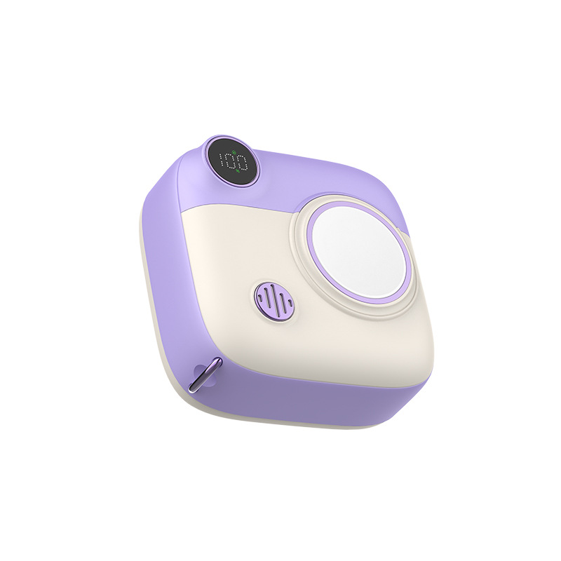 Magsafe banco de energía magnética 10000 mA reloj de teléfono móvil mini dos-en-una fuente de alimentación móvil de carga inalámbrica