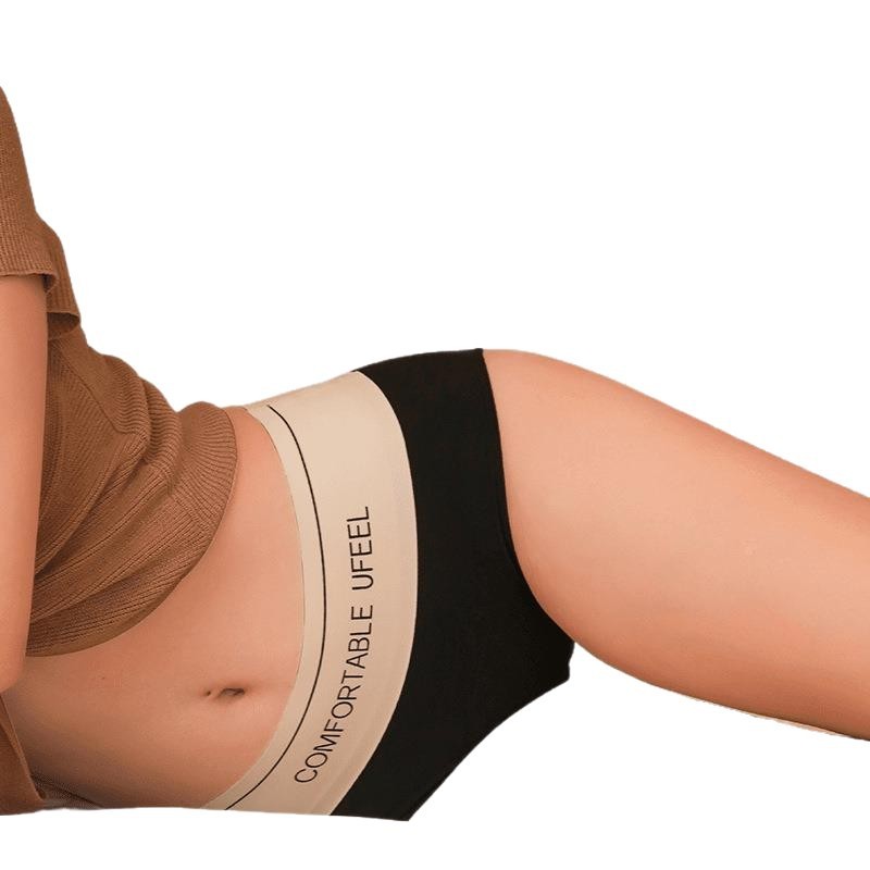 Ufeel【冰感凉皮运动瑜伽收腹提臀无痕内裤一片式简约短裤女2368|undefined