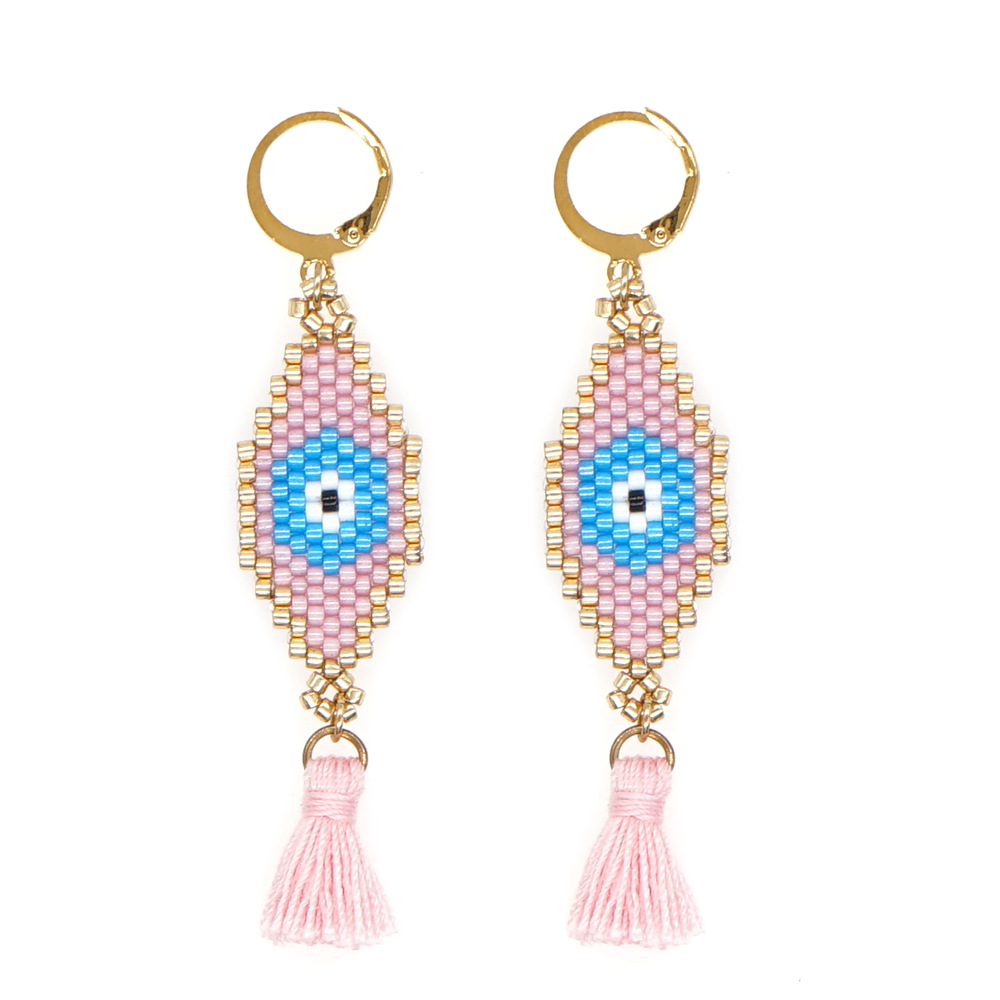 1 Pair Retro Geometric Beaded Plating Womenu0027S Drop Earrings