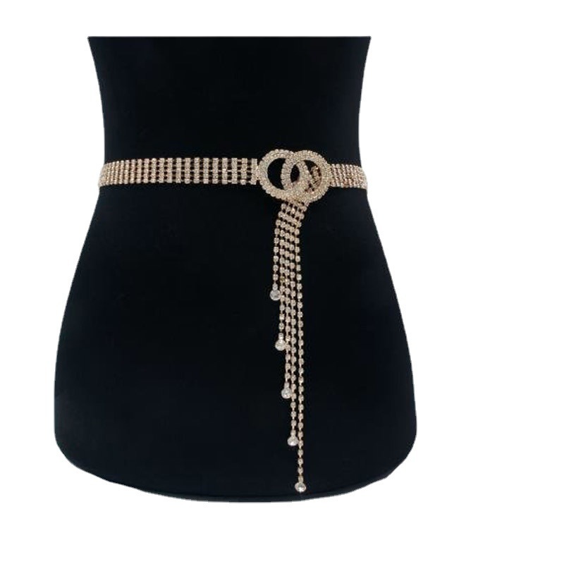 Women girls singers gogo dancers stage performance dress decoration  Rhinestone sashes Full Rhinestone Belt for prom party evenign dresses Belt  Crystal Diamond Waist Chain