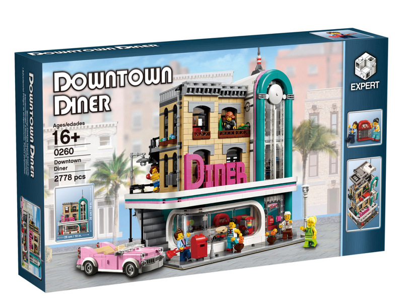 エース 0260 クリエイティブストリートビューシリーズアメリカンノスタルジックなレストラン組み立てモデル小粒子ビルディングブロックおもちゃ卸売|undefined