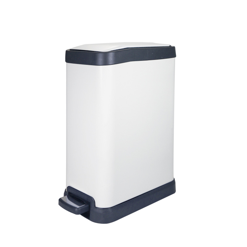 Storage Rectangular Pedal-Operated Soft-Close Trash Can in Spray Color for Bathroom, Living Room, Kitchen, Home, Hotel, Office