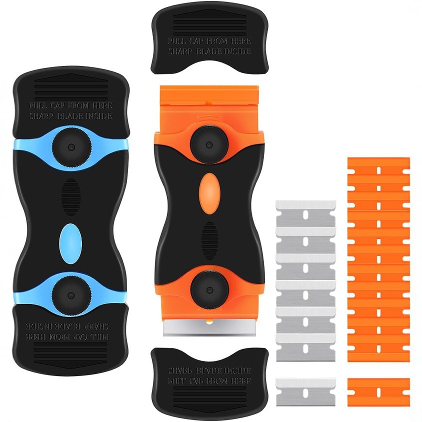 16PCS加长清洁工具密封剂整理铲刀 双面刮刀修整器刀片组合除胶刀