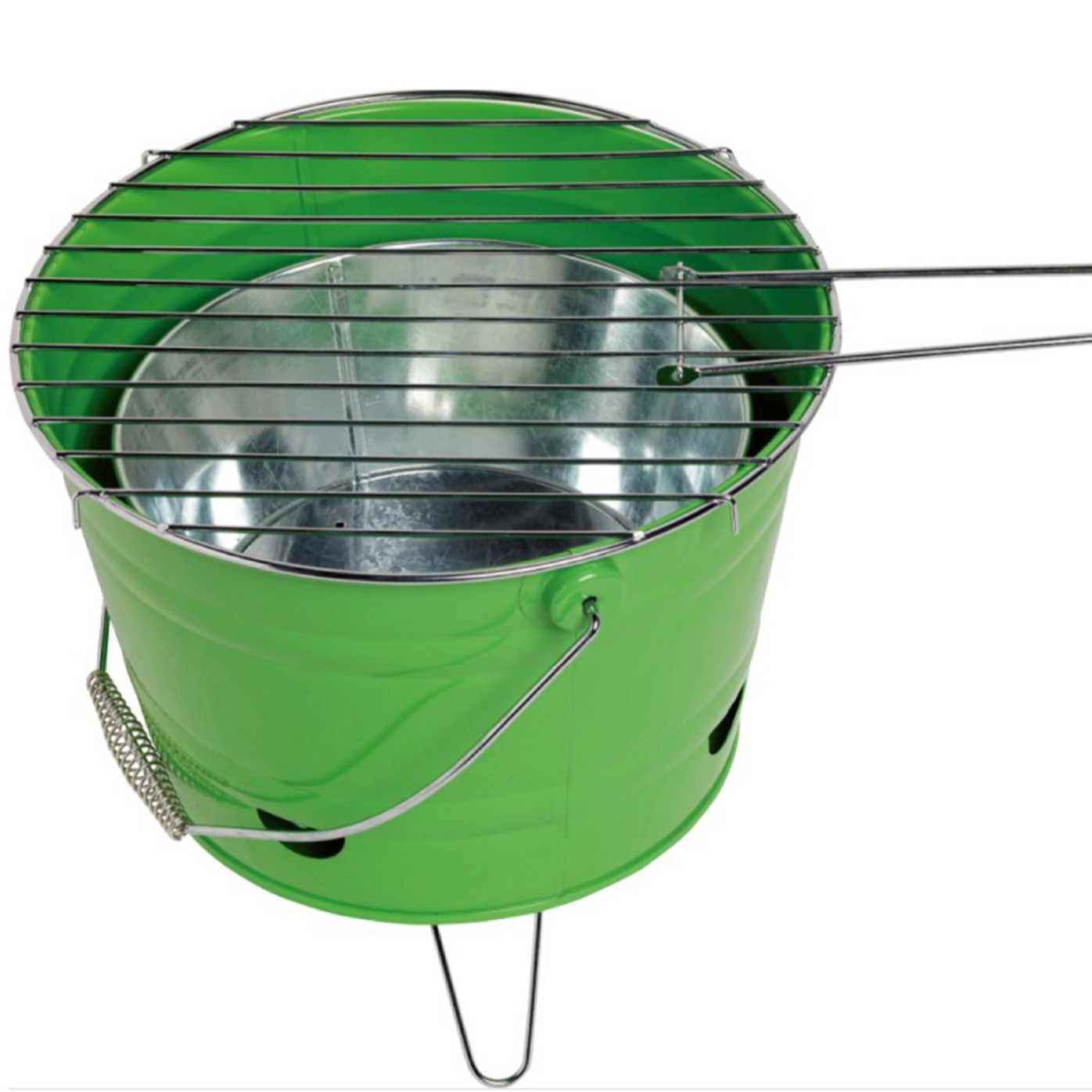 Fabricante produce parrilla redonda para barbacoa de 10 pulgadas con revestimiento interior, parrilla plegable con patas, venta al por mayor