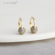 丽银韩版耳环批发精致耳饰高级感925冷淡风几何锆石气质百搭耳扣