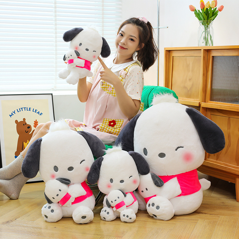 Cross-Border Cartoon Mother and Child Pacha Dog Plush Toy Cute Puppy Doll Doll Children Sleeping Pillow Cloth Doll