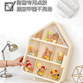 盲盒收纳展示架壁挂式泡泡玛手办透明陈列挂墙上展示盒防尘收纳盒