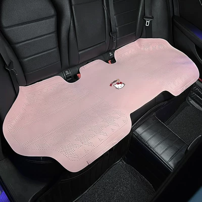 thin seat cover, all-season seat pad, Seat cushion, seat cover - red-bow-cat-pink-houndstooth-rear-seat-saddle-pad-single-piece