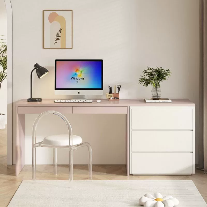 Письменный стол и книжный шкаф в одном, современный, простой, для студенческой спальни, письменный стол, стол для учебы, шкаф для хранения, комбинированный шкаф