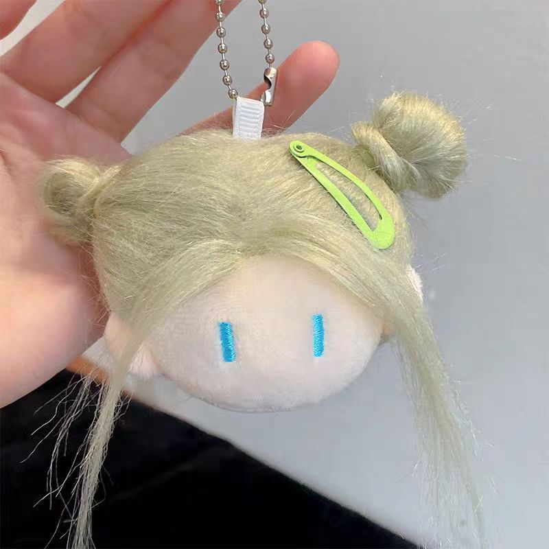 かわいいお団子の頭の揚げ毛の人形ins綿の人形のペンダントのぬいぐるみのぬいぐるみのキーホルダーは小さいプレゼントの女性を包みます。|undefined