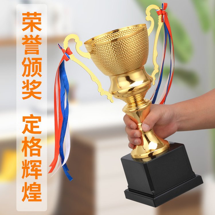 Trofeos de metal baloncesto fútbol paloma mensajer Atletismo estudiantes niños pequeños oro y plata copas de bronce impresión grabado