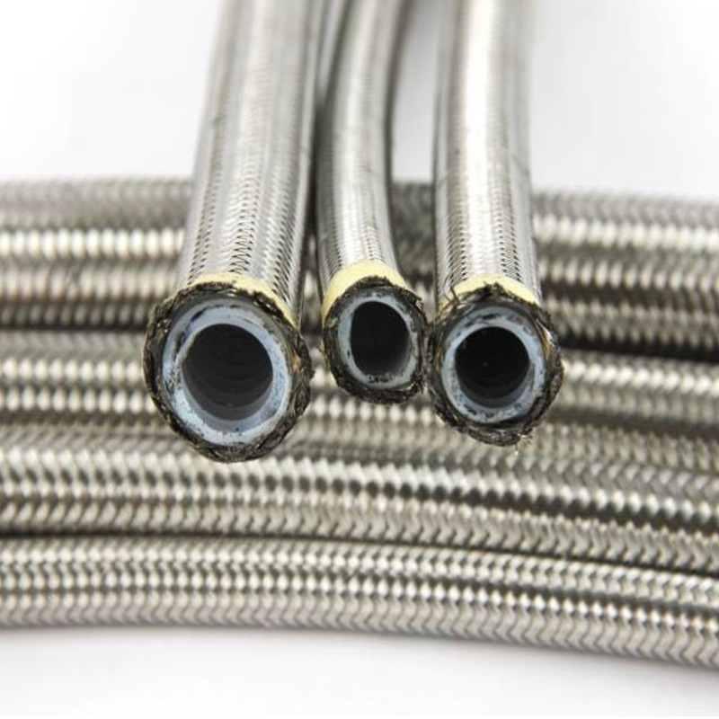 耐高温模温机用胶管耐化学溶剂软管PTFE铁氟龙软管棉线编织铁氟龙