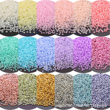 仿捷克2mm 11/0超优冰种仿玉石玻璃米珠 DIY法式刺绣手工饰品串珠