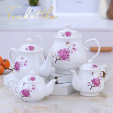 陶瓷凉水壶开水壶大容量家用老式瓷茶壶中式耐热大小号过滤泡茶壶