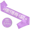 Birthday party BIRTHDAY GIRL Girls Makou Iron Breast Ribbon Set Rose Gold Badge Ritual Tape