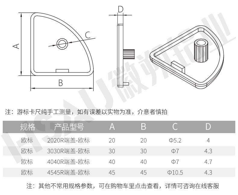 国标端盖封口盖端面盖板1530/2020/2080/3030/4040铝型材塑料盖子-阿里巴巴