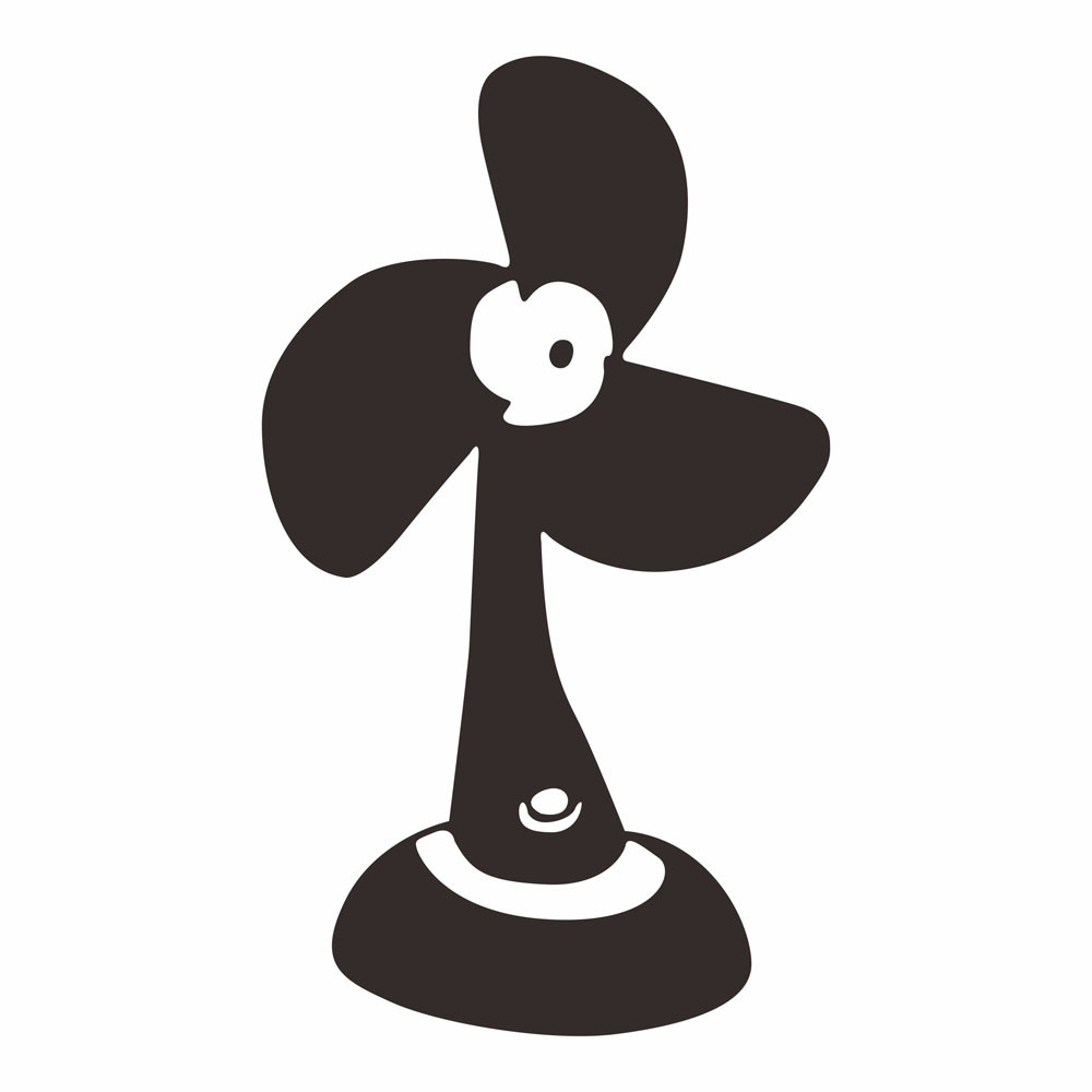Black-desktop fan
