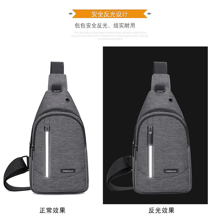 【 Business Chest Bag 】 Men's crossbody bag, casual large-capacity chest bag, Korean style versatile chest bag wholesale and consignment undefined