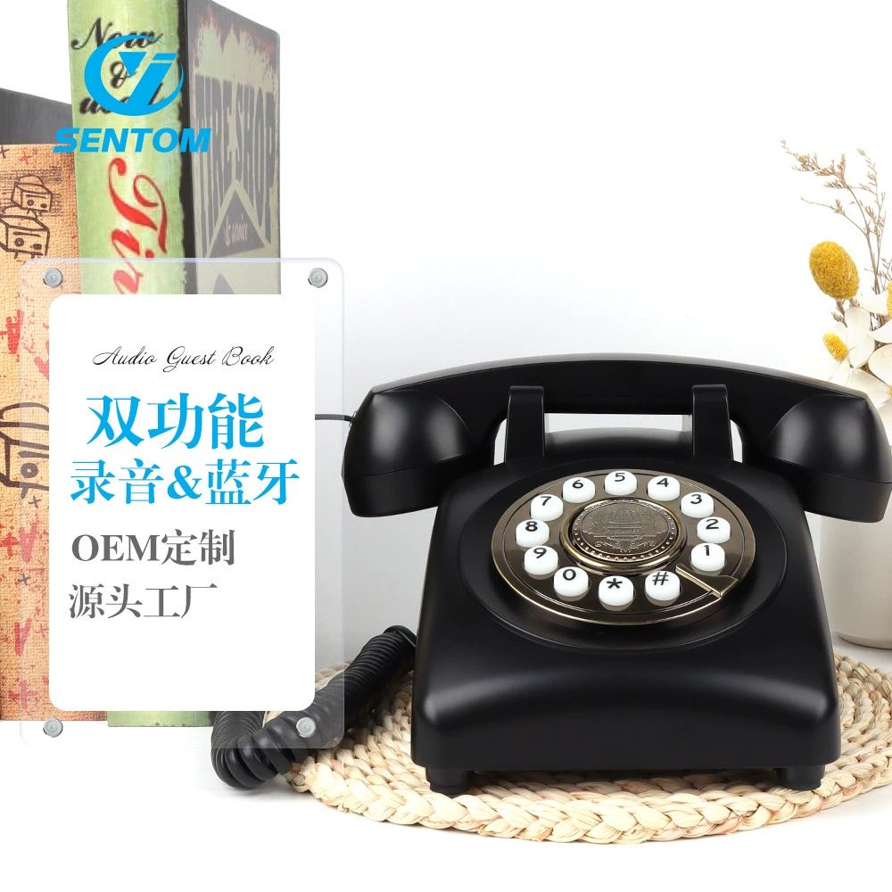 Новый старинный телефон с комментариями фиксированный стационарный ретро запись для отправки функции Bluetooth двухрежимный телефон оптом