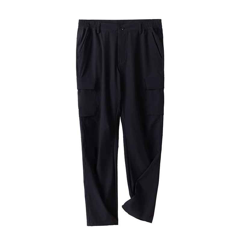 Pantalones de secado rápido al aire libre Pantalones de trekking de nylon para hombres y mujeres Pantalones de bolsas delgados rectos transpirables Pantalones casuales deportivos de tamaño grande