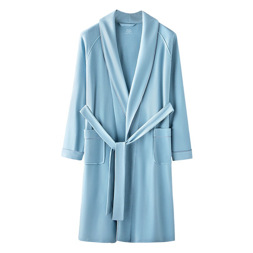 Lujo Tencel de doble cara de terciopelo Otoño e Invierno camisón largo Albornoz aminoácido puede salir homewear pijamas en stock