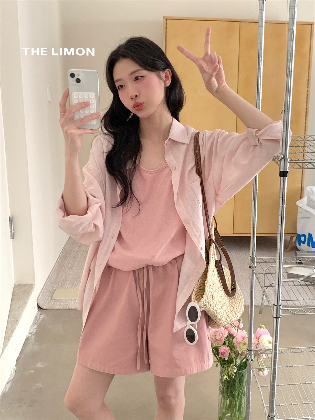 Áo sơ mi chống nắng nữ tay dài cổ bẻ dáng rộng chất liệu mỏng nhẹ — Vàng nhạt, xanh nhạt, Xanh Hàn, Xanh lá cây nhạtcolor chi tiết 68