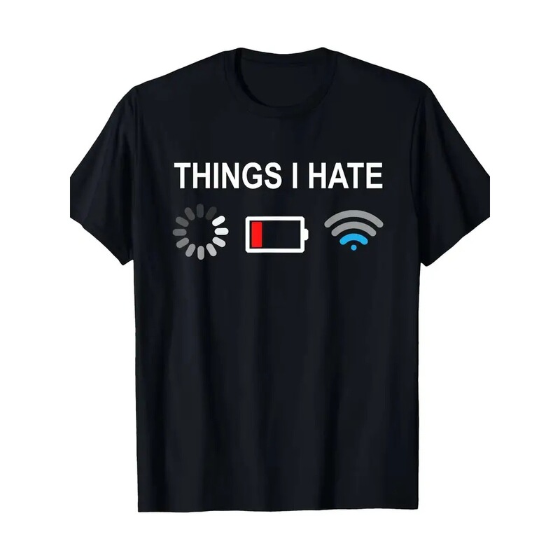 【European Size Cotton T-Shirt】I Hate Things Like Women's T-Shirts with Interesting Prints, Harajuku Casual Round-Neck Short-Sleeve T-Shirts 【European Size Cotton T-Shirt】I Hate Things Like Women's T-Shirts with Interesting Prints, Harajuku Casual Round-Neck Short-Sleeve T-Shirts