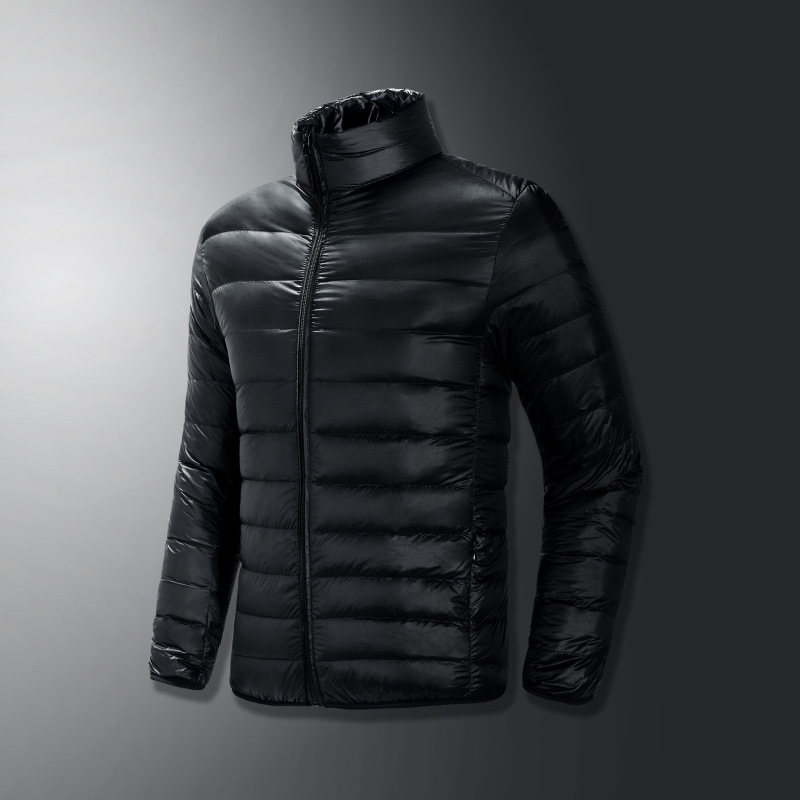 Winter Lightweight Stand-Up Collar down Jacket Men's Plus Size Youth Sports White Duck down Shorts Sports Casual Warm Jacket