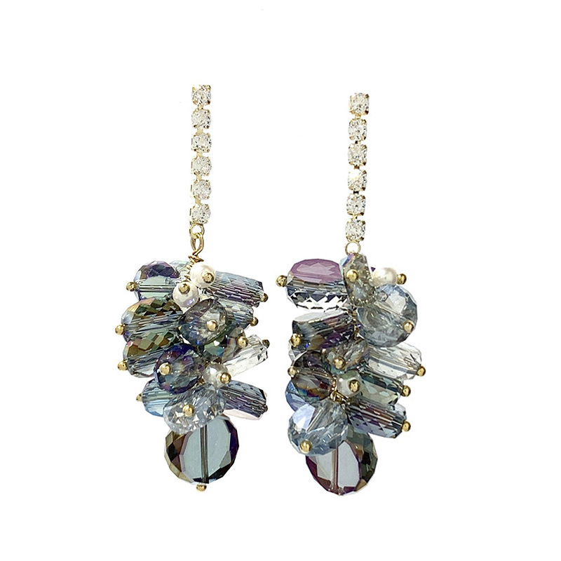 22g Weight Artificial Crystal Inlay Material Drop Earrings Classification 1 Pair Quantity Birthday, Street Occasion Copper Material Fruit Pattern Women's Gender Inlay Design Lady Style 1 Pair Lady Fruit Inlay Copper Artificial Crystal Drop Earrings 11