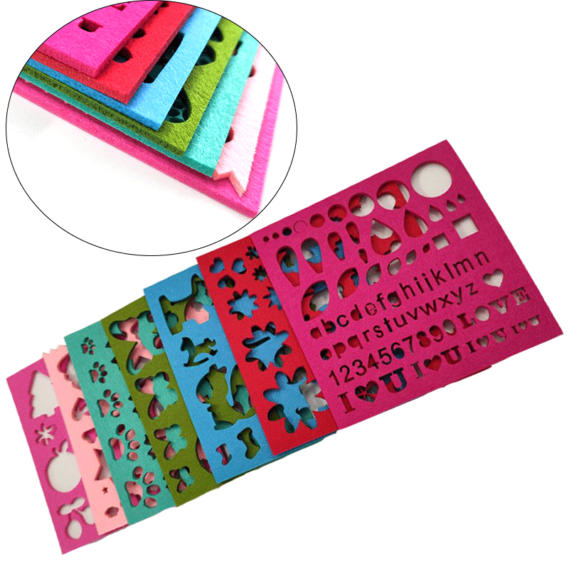 Wool felt stamp needle felt mold template stamp DIY model pattern diy wool felt material bag