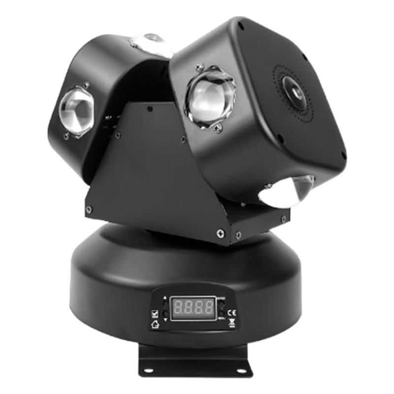 LED de Doble cabeza de la Rueda Caliente de tres brazos sacudiendo la cabeza de luz láser KTV bar disco de luz de la etapa de salto de rotación infinita